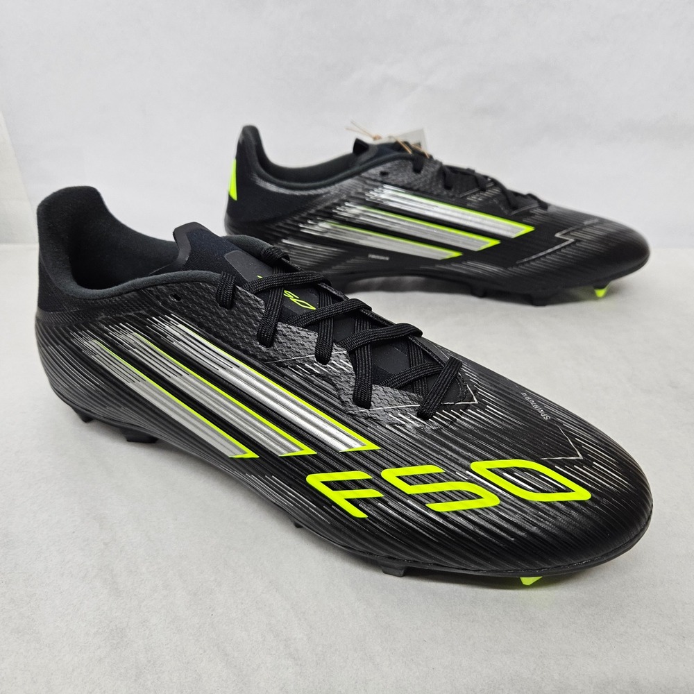 Adidas F50 League FG MG Soccer Cleats JI0007 Black Lucid Lemon Mens Size 10.5
